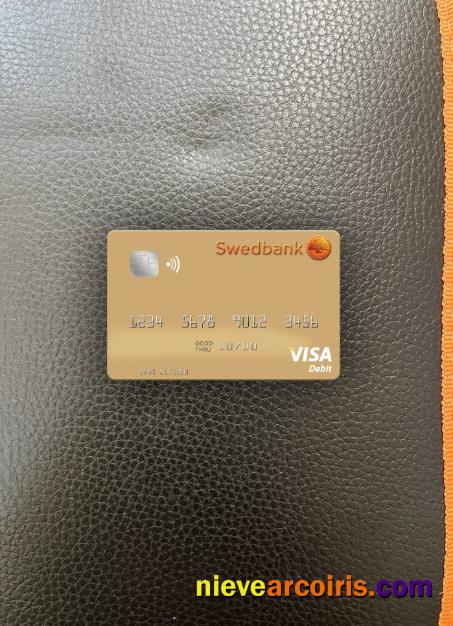 Sweden Swedbank visa debit card photolook